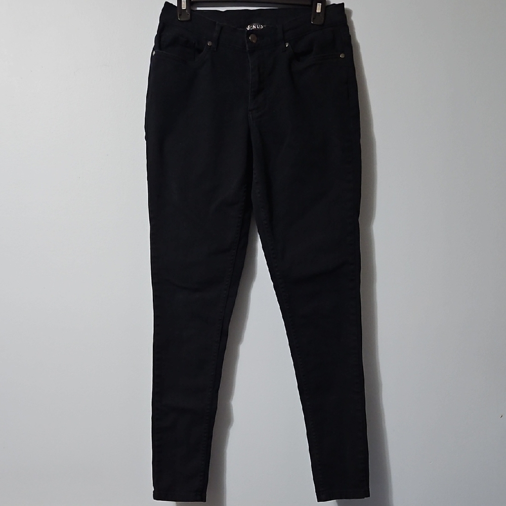 VENUS Women's Classic Black Stretch Skinny Jeans Size 8L